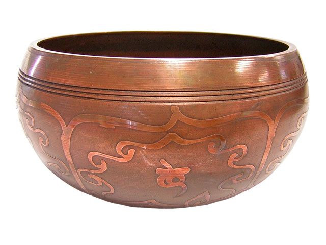 Singing bowl with OM